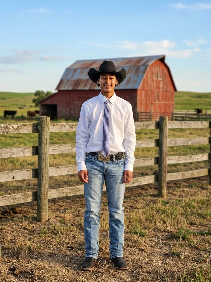 Aleck Hunte, founder of Hunte Lawn and Landscape, standing in front of a barn